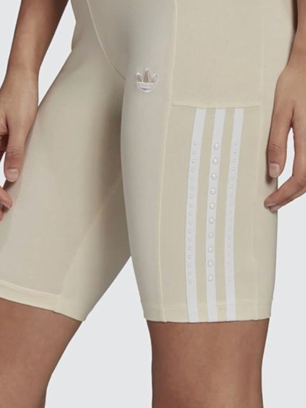 Adidas shorts- GM 5383, cream with pearl details, size S, NWT